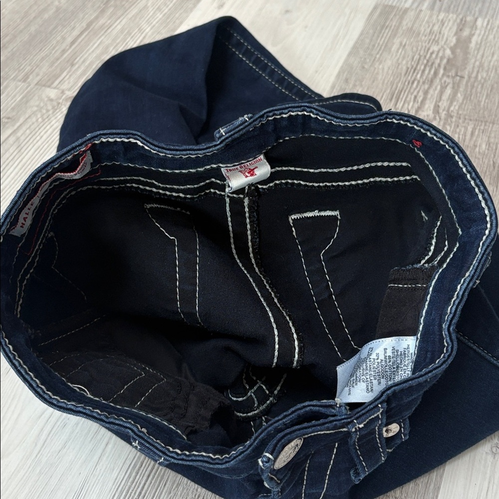 True Religion HALLE Mid-Rise Super Skinny Jeans Size 24  Indigo EUC - Picture 9 of 12